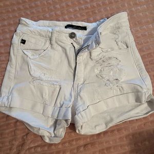 White Jean Shorts